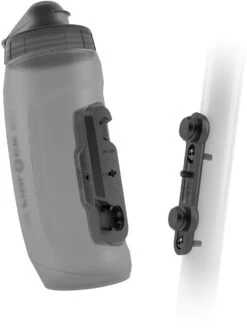 Fidlock Twist Bottle 590 Trinkflasche Transparent Schwarz + Bike Base